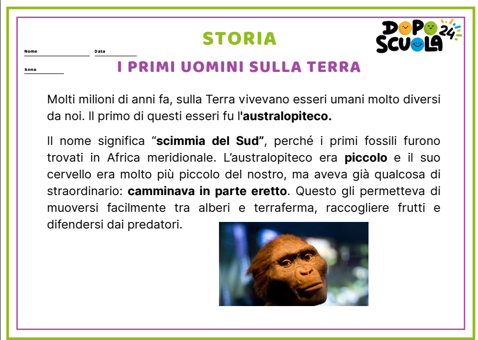 i primi uomini sulla terra